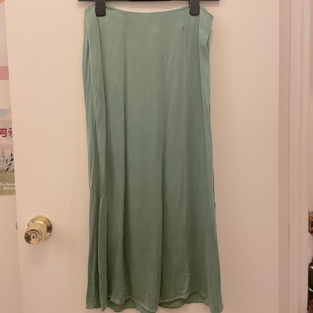 Sage green long And Other Stories skirt